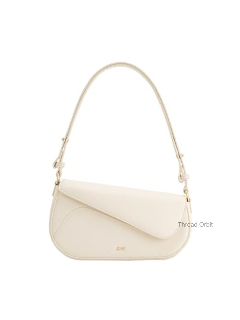 Vegan Leather Shoulder Bag With Gold Hardware, Adjustable Crossbody